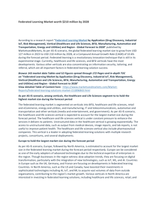 Federated Learning Market worth $210 million by 2028