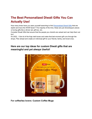 The Best Personalized Diwali Gifts You Can Actually Use