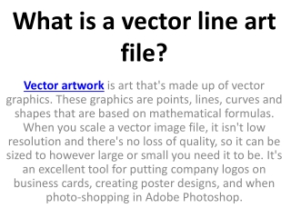 What is a vector line art file?