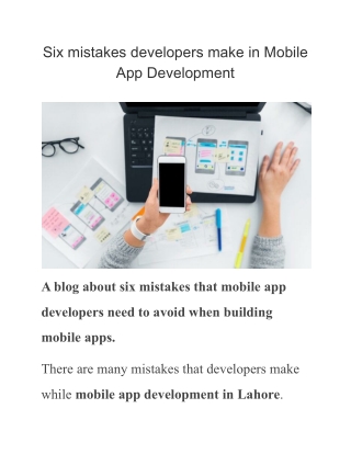 Six mistakes developers make in Mobile App Development