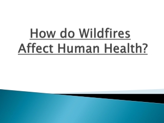 How do Wildfires Affect Human Health?