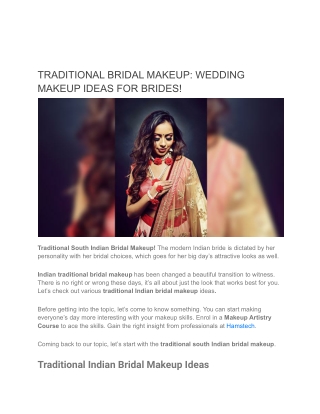 Traditional South Indian Bridal Makeup Ideas For Weddings!