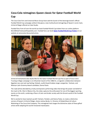 Coca-Cola reimagines Queen classic for Qatar Football World Cup