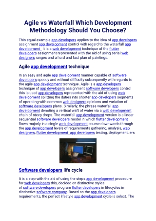 Agile vs Waterfall Which Development Methodology Should You Choose