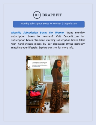 Monthly Subscription Boxes for Women | Drapefit.com