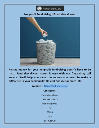 Nonprofit Fundraising | Fundraisecall.com