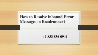 How to Resolve inbound error messages in Roadrunner?