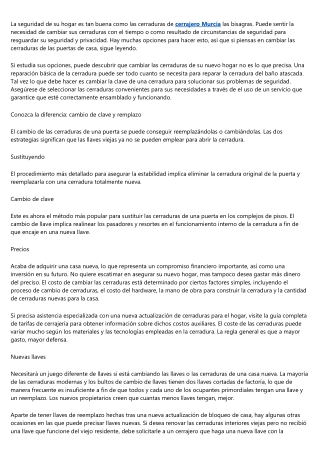 ¿Hay que cambiar los cierres despues de una mudanza?