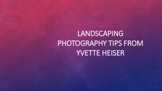 Landscaping Photography Tips From Yvette Heiser