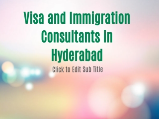 Visa and Immigration Consultants in Hyderabad