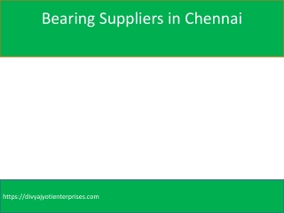 Bearing Suppliers in Chennai