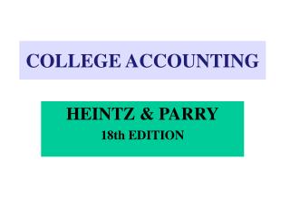 COLLEGE ACCOUNTING
