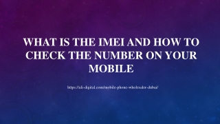 What is the IMEI and how to check the number on your mobile