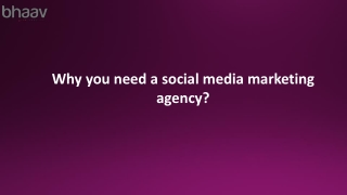 Why you need a social media marketing agency?