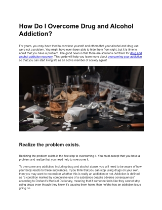 How Do I Overcome Drug and Alcohol Addiction_