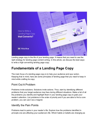 How to Write a Landing Page Copy That Converts