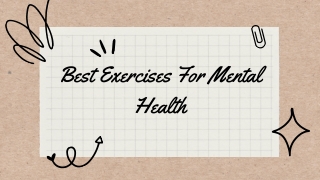 Best Exercises For Mental Health