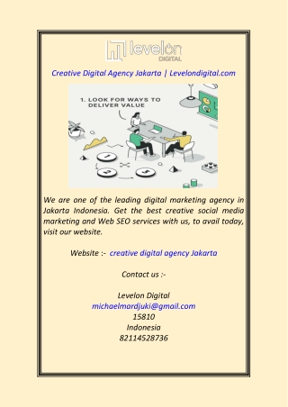 Creative Digital Agency Jakarta  Levelondigital.com