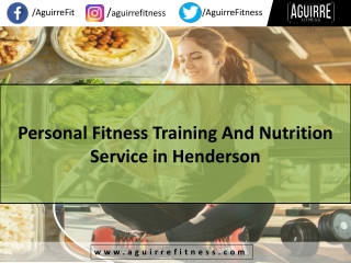 Personal Fitness Training And Nutrition Service in Henderson