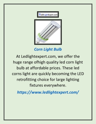 Corn Light Bulb