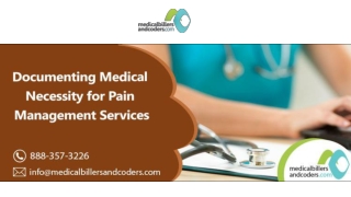 Documenting Medical Necessity for Pain Management Services