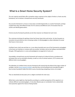 Home network installers
