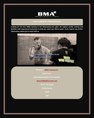 Mma Training Pa  Bloommma