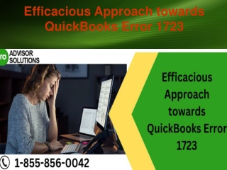 Efficacious Approach towards QuickBooks Error 1723