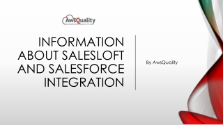 Information About Salesloft and Salesforce Integration