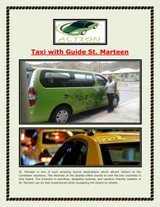 Taxi with Guide St. Marteen