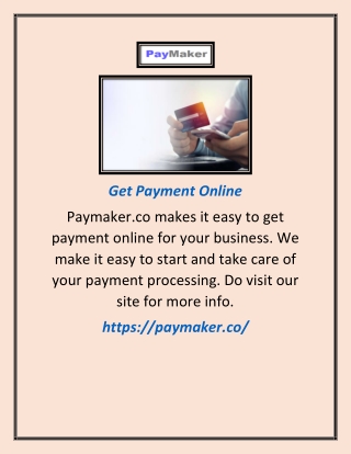 Get Payment Online