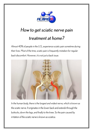 How to get sciatic nerve pain treatment at home
