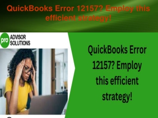 QuickBooks Error 12157 Employ this efficient strategy!