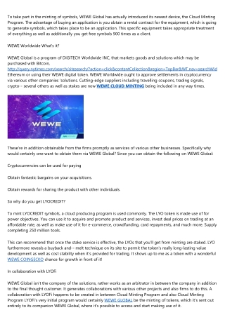 The WEWE CLOUD MINTING Awards: The Best, Worst, and Weirdest Things We've Seen