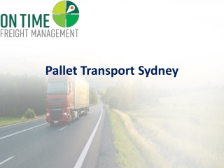 Pallet Transport Sydney