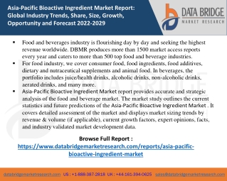 Asia-Pacific Bioactive Ingredient Market report
