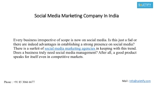 Social media marketing