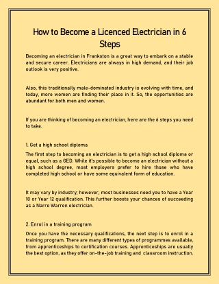 How to Become a Licenced Electrician in 6 Steps
