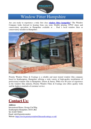 window fitter hampshire