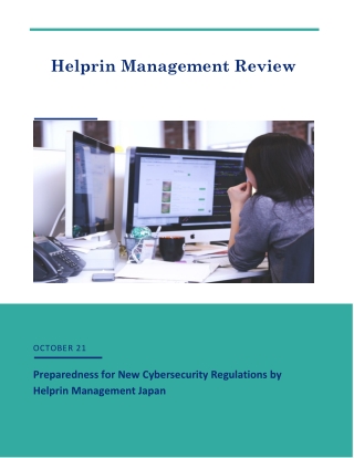 Preparedness for New Cybersecurity Regulations by Helprin Management Japan