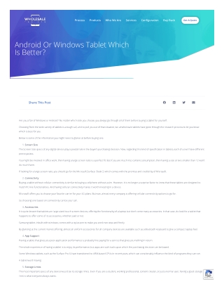 Android Or Windows Tablet Which Is Better?