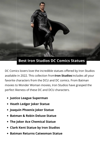 Best Iron Studios DC Comics Statues