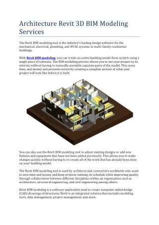 Architecture Revit 3D BIM Modeling Services