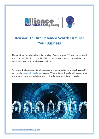 retained headhunter