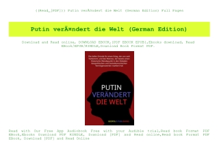 ((Read_[PDF])) Putin verÃƒÂ¤ndert die Welt (German Edition) Full Pages