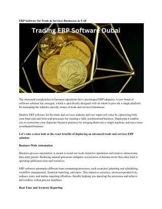 Trading ERP Software Dubai