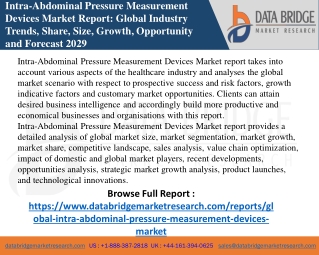 Intra-Abdominal Pressure Measurement Devices Market