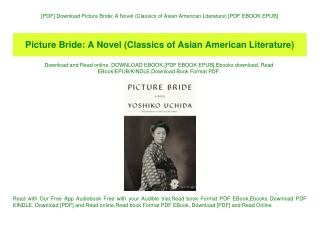 [PDF] Download Picture Bride A Novel (Classics of Asian American Literature) [PDF EBOOK EPUB]