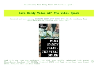 {Read Online} Para Handy Tales Ã¢Â€Â” The Vital Spark (E.B.O.O.K. DOWNLOAD^