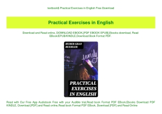textbook$ Practical Exercises in English Free Download